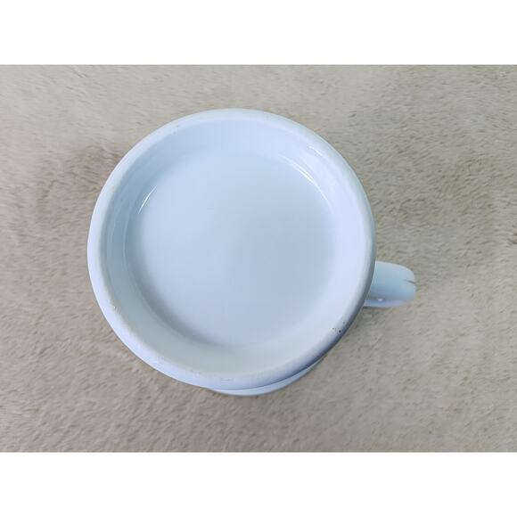 Mustache Shaving Mug Gold Rim 4" Porcelain Fireman Horse-Drawn Wagon 80s Vintage - Picture 12 of 13